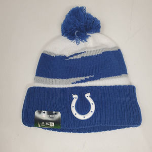 NEW New Era 2022 TD Pom Knit Beanie Hat - Indianapolis Colts